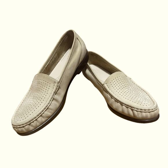SAS size 10.5W Savvy Tripad Comfort Slip on Loafer in Linen - Picture 5 of 6